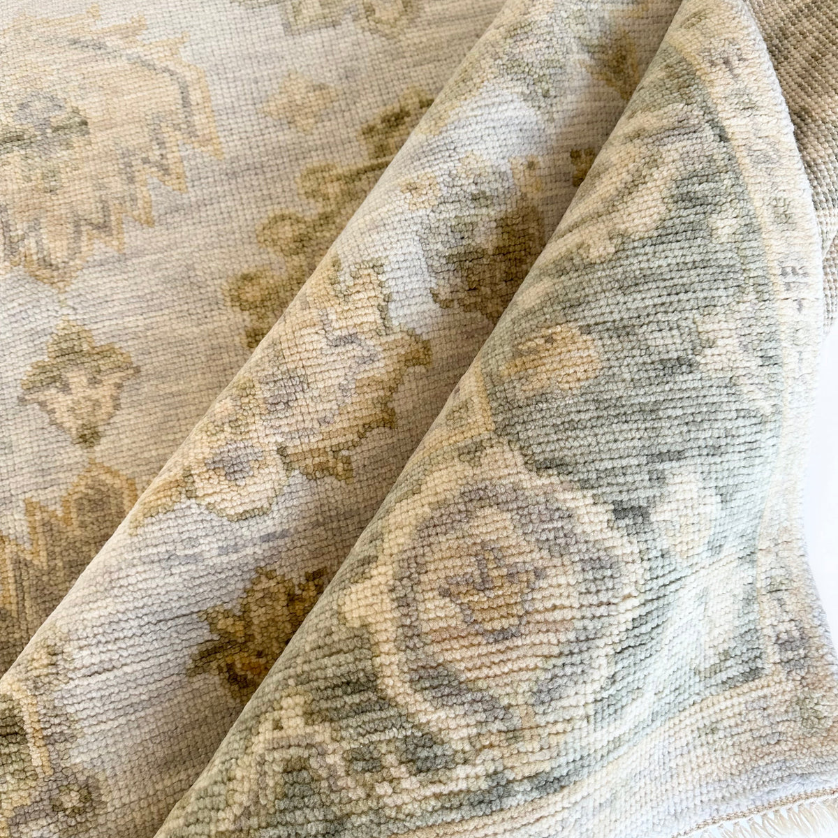 Close-up of textured fabric with a pattern on a white background