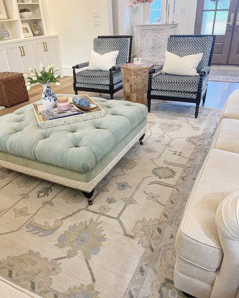 Inverness Classic Blue Modern Oushak – DFW Textile Sourcing